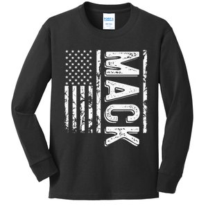 M.A.C.K Last Name Funny Surname Team Family Kids Long Sleeve Shirt