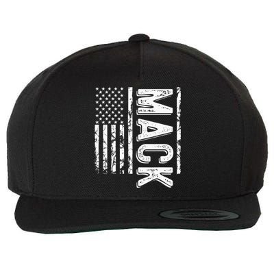 M.A.C.K Last Name Funny Surname Team Family Wool Snapback Cap