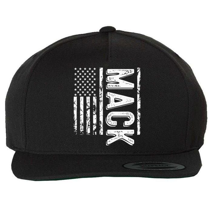 M.A.C.K Last Name Funny Surname Team Family Wool Snapback Cap