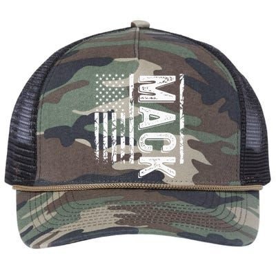 M.A.C.K Last Name Funny Surname Team Family Retro Rope Trucker Hat Cap