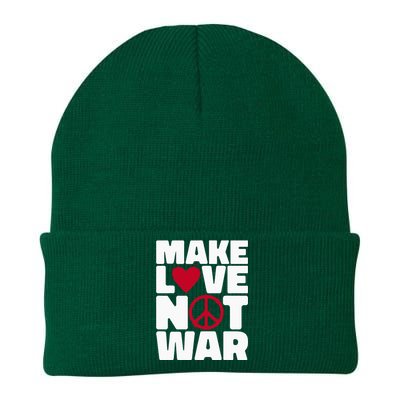 Make Love Not War Knit Cap Winter Beanie