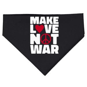 Make Love Not War USA-Made Doggie Bandana