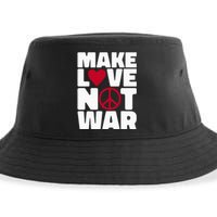 Make Love Not War Sustainable Bucket Hat