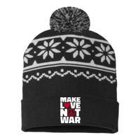 Make Love Not War USA-Made Snowflake Beanie