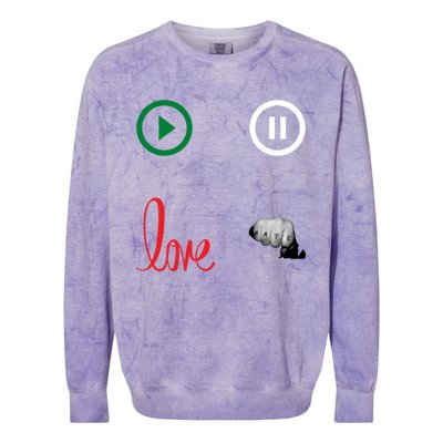 Me @ Love No Hate Cool Gift Colorblast Crewneck Sweatshirt