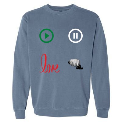 Me @ Love No Hate Cool Gift Garment-Dyed Sweatshirt