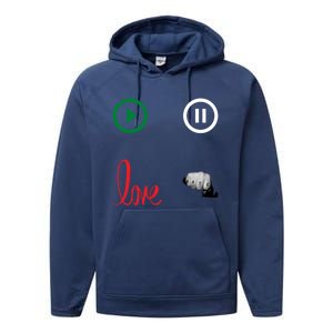 Me @ Love No Hate Cool Gift Performance Fleece Hoodie