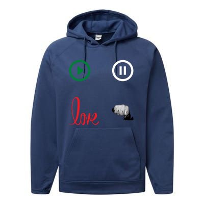 Me @ Love No Hate Cool Gift Performance Fleece Hoodie