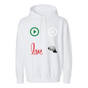 Me @ Love No Hate Cool Gift Garment-Dyed Fleece Hoodie