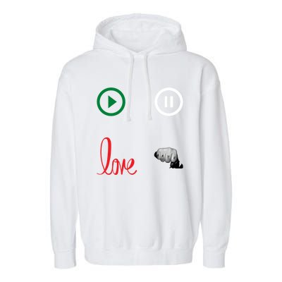 Me @ Love No Hate Cool Gift Garment-Dyed Fleece Hoodie