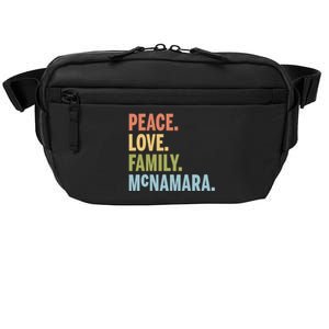 Mcnamara Last Name Peace Love Family Matching Great Gift Crossbody Pack