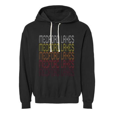 Medford Lakes Nj Vintage Style New Jersey Garment-Dyed Fleece Hoodie