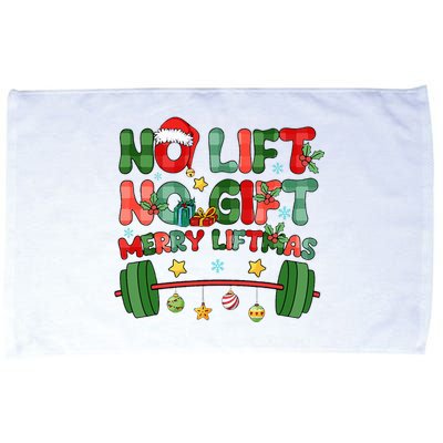 Merry Liftmas No Lift No Christmas Presents Gym Workout Xmas Microfiber Hand Towel