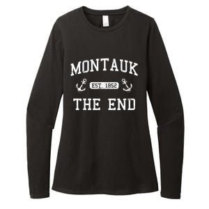 Montauk Li New York The End Gift Womens CVC Long Sleeve Shirt