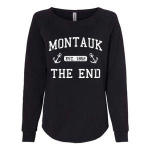 Montauk Li New York The End Gift Womens California Wash Sweatshirt