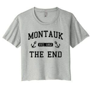 Montauk Li New York The End Gift Women's Crop Top Tee