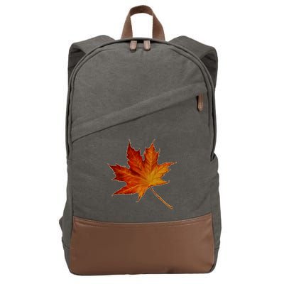Maple Leaf Nature Cotton Canvas Backpack