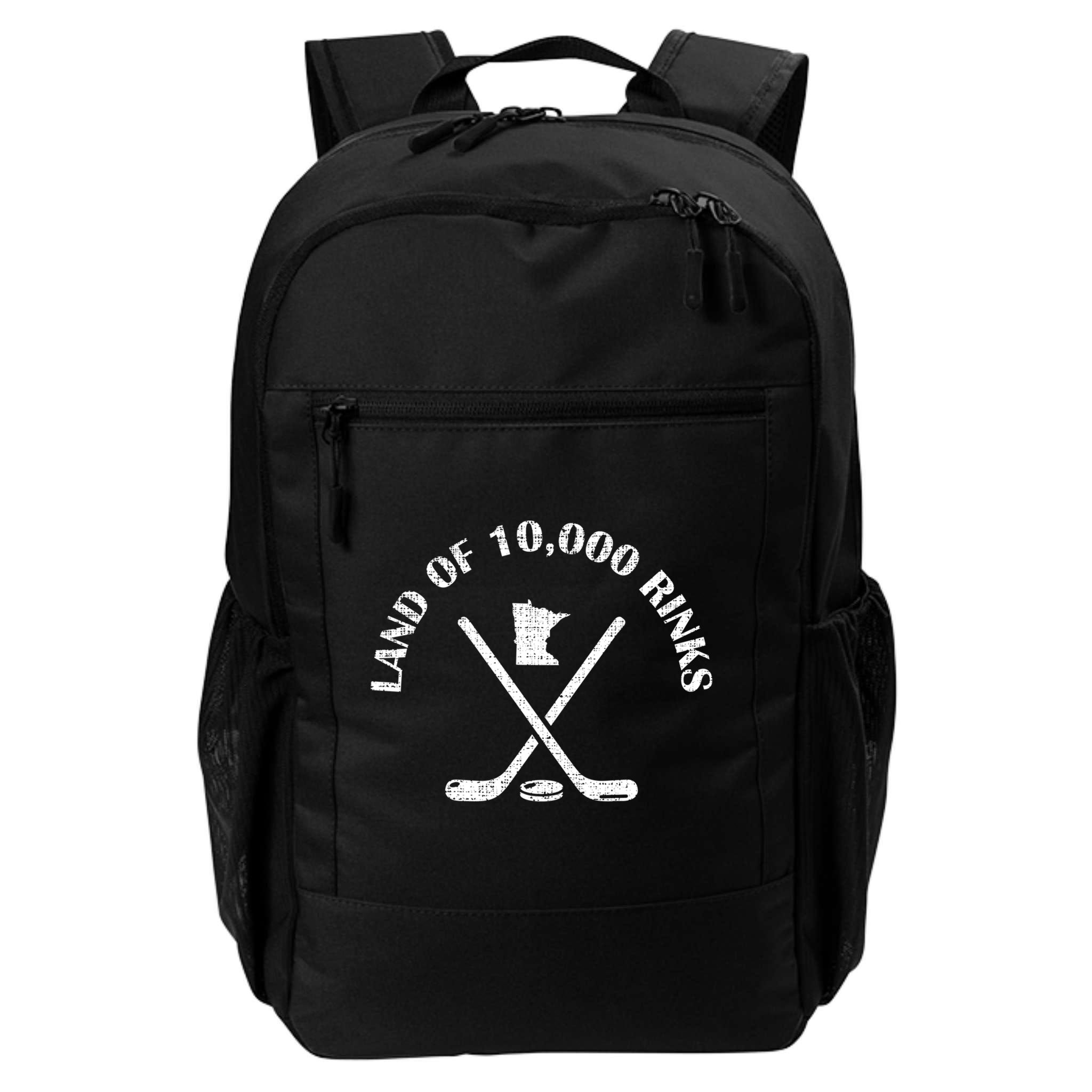 Minnesota Land Of 10000 Rinks Ice Hockey State Souvenir Gift Backpack