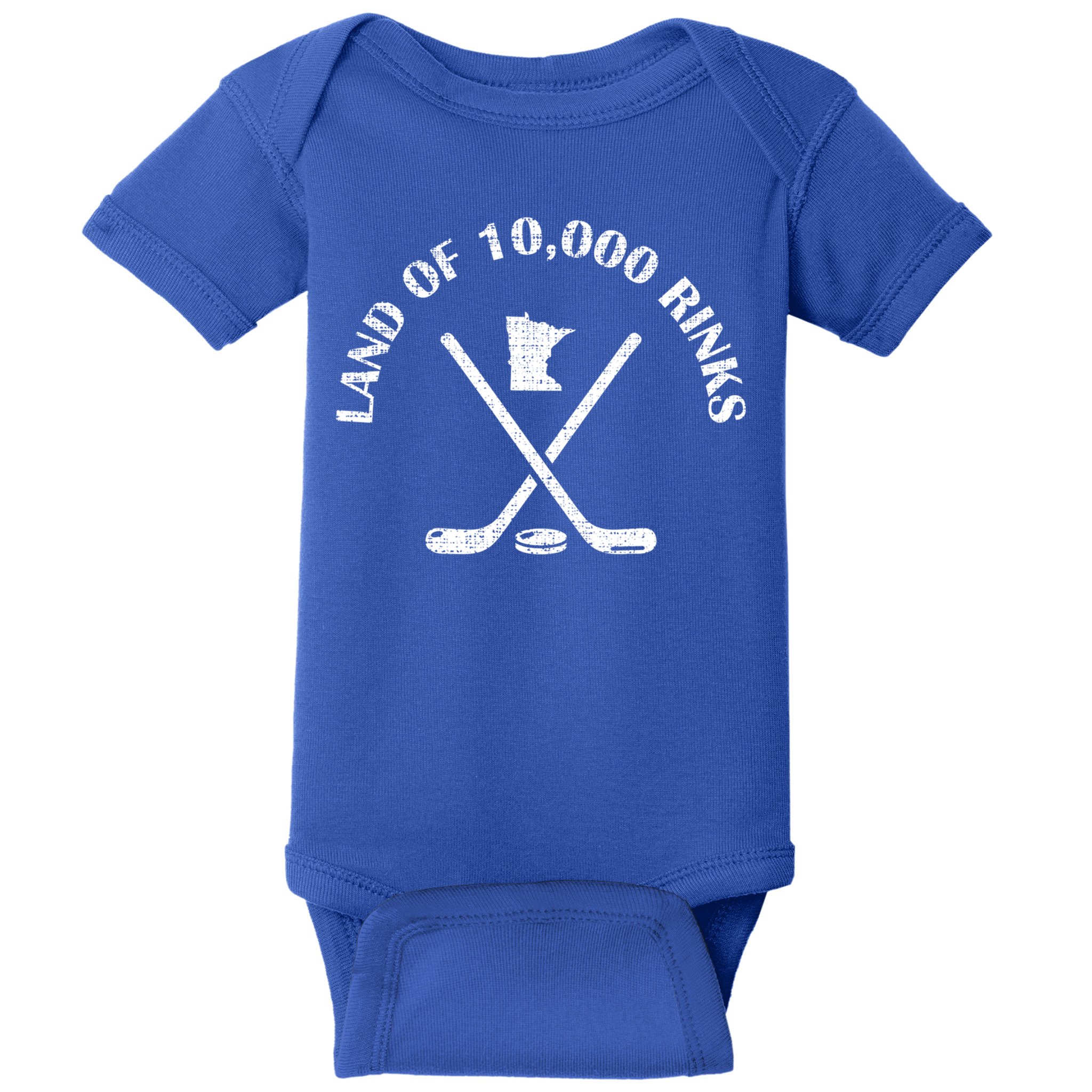 Minnesota Land Of 10000 Rinks Ice Hockey State Souvenir Gift Baby Bodysuit