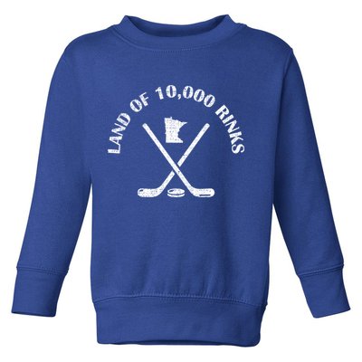 Minnesota Land Of 10000 Rinks Ice Hockey State Souvenir Gift Toddler Sweatshirt