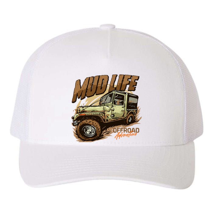 Mud Life Off Roading Offroad 4x4 Suv Yupoong Adult 5-Panel Trucker Hat