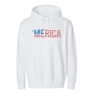 Merica Land Of The Free Because Of The Brave Patriotic Gift Garment-Dyed Fleece Hoodie