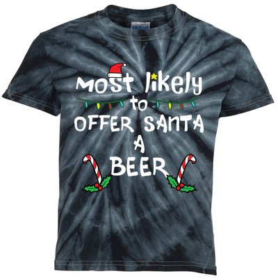 Most Likely Offer Santa Christmas Xmas Family Match Dad Kids Tie-Dye T-Shirt