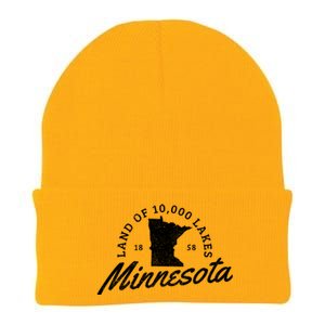 Minnesota Land Of The 10000 Lakes State Map Souvenir Gift Knit Cap Winter Beanie