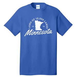 Minnesota Land Of The 10000 Lakes State Map Souvenir Gift Tall T-Shirt