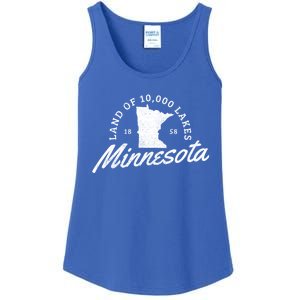 Minnesota Land Of The 10000 Lakes State Map Souvenir Gift Ladies Essential Tank