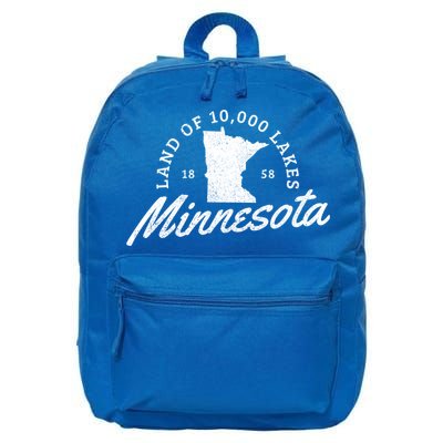 Minnesota Land Of The 10000 Lakes State Map Souvenir Gift 16 in Basic Backpack