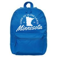Minnesota Land Of The 10000 Lakes State Map Souvenir Gift 16 in Basic Backpack