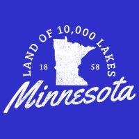 Minnesota Land Of The 10000 Lakes State Map Souvenir Gift 16 in Basic Backpack