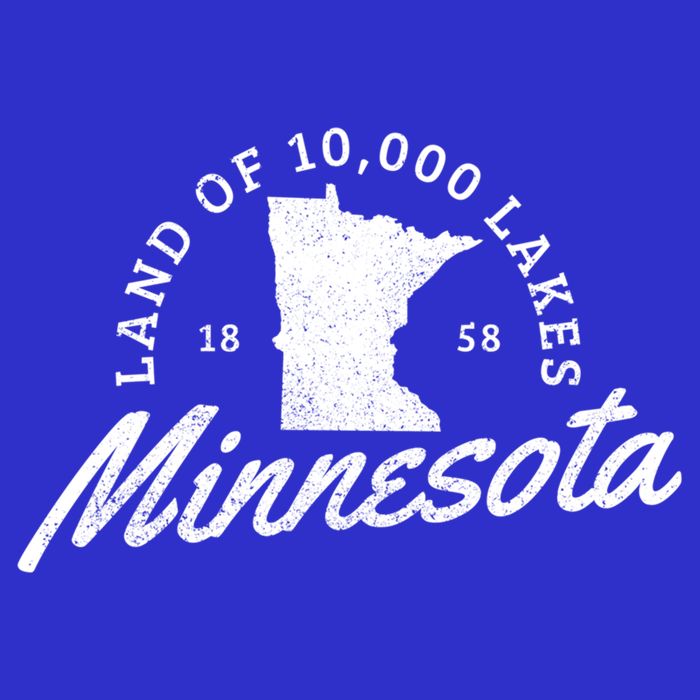 Minnesota Land Of The 10000 Lakes State Map Souvenir Gift 16 in Basic Backpack