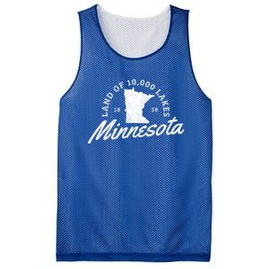 Minnesota Land Of The 10000 Lakes State Map Souvenir Gift Mesh Reversible Basketball Jersey Tank