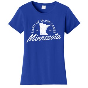 Minnesota Land Of The 10000 Lakes State Map Souvenir Gift Women's T-Shirt