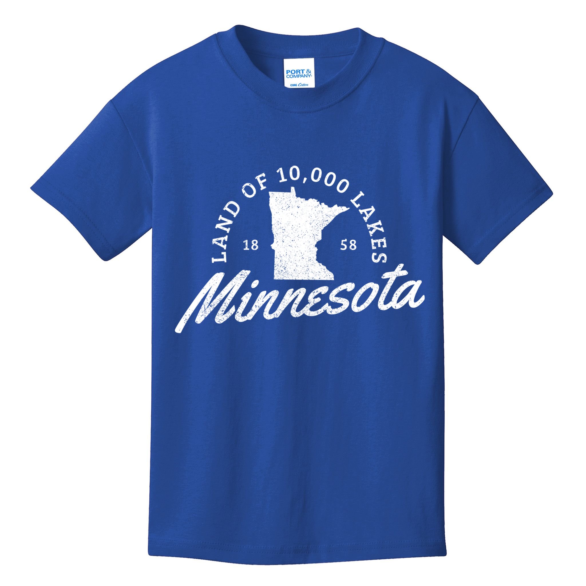 Minnesota Land Of The 10000 Lakes State Map Souvenir Gift Kids T-Shirt