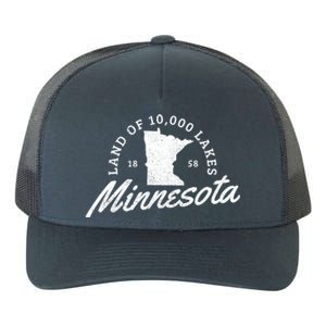 Minnesota Land Of The 10000 Lakes State Map Souvenir Gift Yupoong Adult 5-Panel Trucker Hat