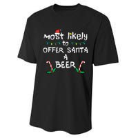 Most Likely Offer Santa Christmas Xmas Family Match Dad Performance Sprint T-Shirt