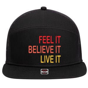 Manifest Law Of Attraction Feel Good Vortex Powerful Life 7 Panel Mesh Trucker Snapback Hat