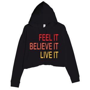 Manifest Law Of Attraction Feel Good Vortex Powerful Life Crop Fleece Hoodie