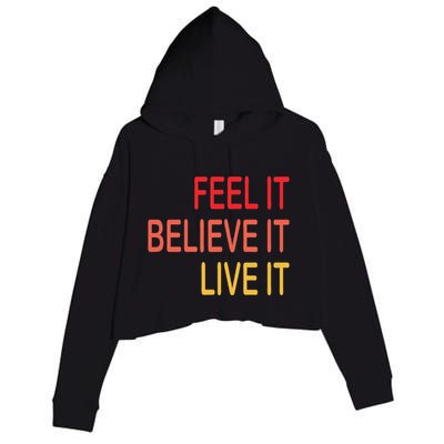 Manifest Law Of Attraction Feel Good Vortex Powerful Life Crop Fleece Hoodie
