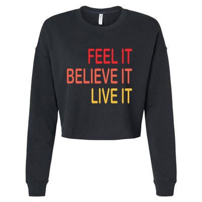 Manifest Law Of Attraction Feel Good Vortex Powerful Life Cropped Pullover Crew