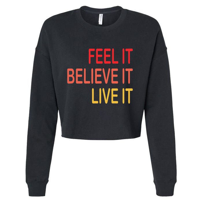 Manifest Law Of Attraction Feel Good Vortex Powerful Life Cropped Pullover Crew