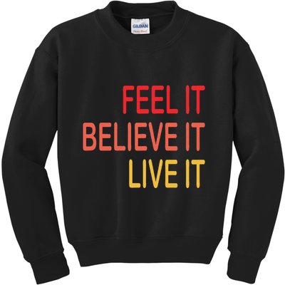 Manifest Law Of Attraction Feel Good Vortex Powerful Life Kids Sweatshirt