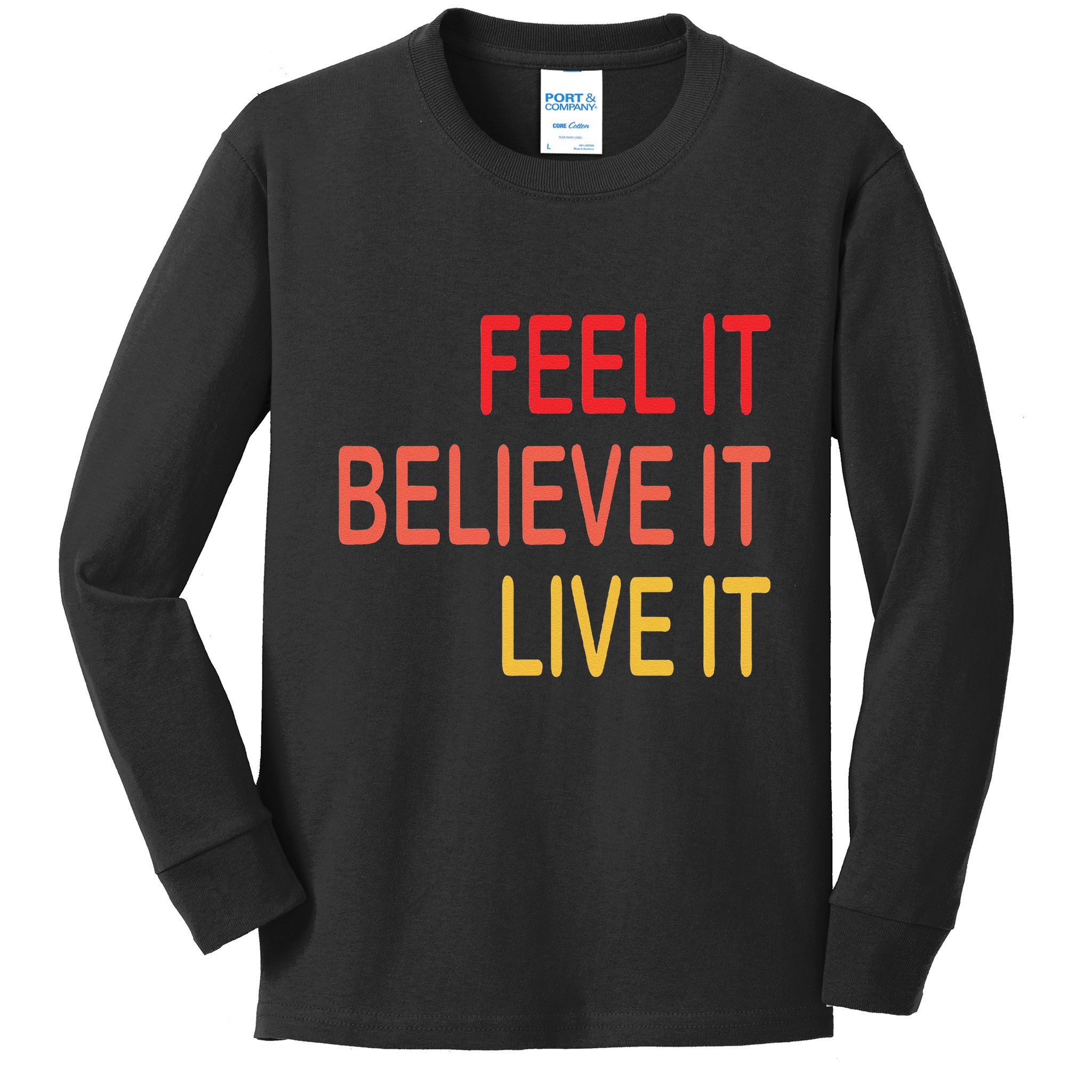 Manifest Law Of Attraction Feel Good Vortex Powerful Life Kids Long Sleeve Shirt