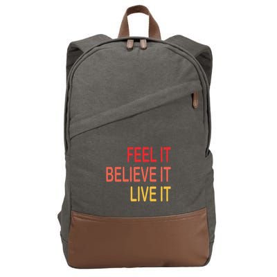 Manifest Law Of Attraction Feel Good Vortex Powerful Life Cotton Canvas Backpack