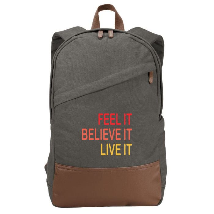 Manifest Law Of Attraction Feel Good Vortex Powerful Life Cotton Canvas Backpack