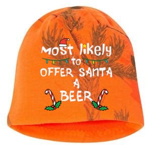 Most Likely Offer Santa Christmas Xmas Family Match Dad Kati - Camo Knit Beanie