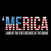 Merica Land Of The Free Because Of The Brave Patriotic Gift Cooling Performance Crew T-Shirt